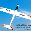 Aeromodel motoplanor TOP RC Hobby T1800 PNP, cu motor brushless, pentru incepatori (1840 mm)