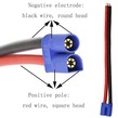 Conector EC5 tata cu cablu siliconic 12AWG